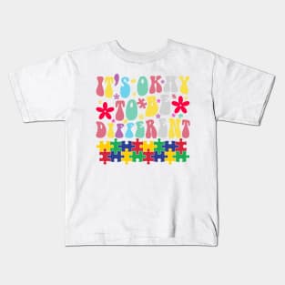 Okay to be different Autism Awareness Gift for Birthday, Mother's Day, Thanksgiving, Christmas Kids T-Shirt